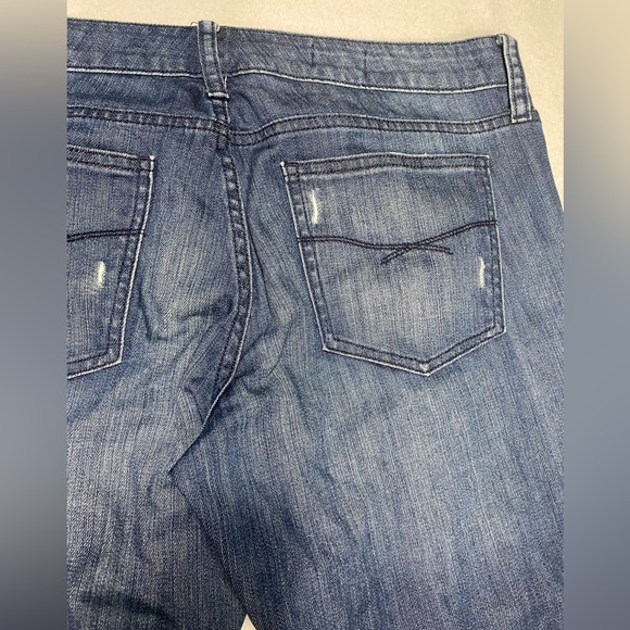 Gap 1969 Always Skinny Dark Wash Lightly Distressed Jeans Size 31/12R #1145 - Picture 5 of 11